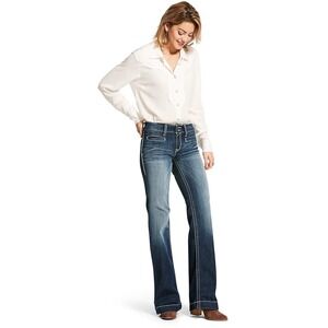 Ariat Women Trouser Jeans Blue Wash Bootcut Size 33Rx32 Long Length‎ Wide Leg